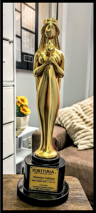 2025 Forttuna Mental Health Leader of the Year Trophy with Boarder larger 2025 Mental Health Leader of the Year